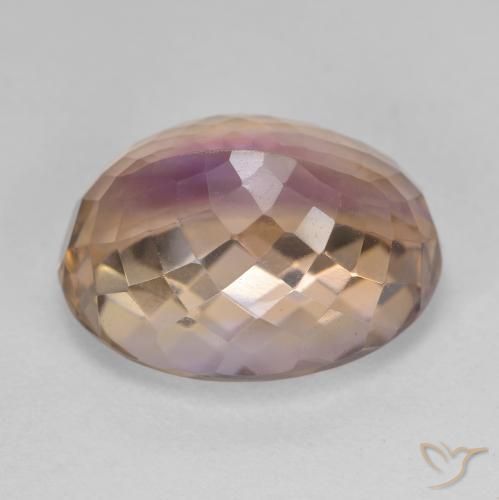 Ametrine Gemstone in 18.4 x 14.6 mm Size for Sale, Ametrine Stone in Bi-color Color