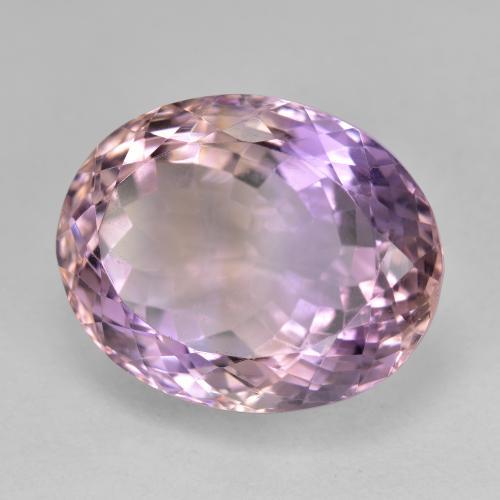 18.72 ct Bi-color Ametrine Stone, Natural Ametrine in Oval Facet Shape for Sale