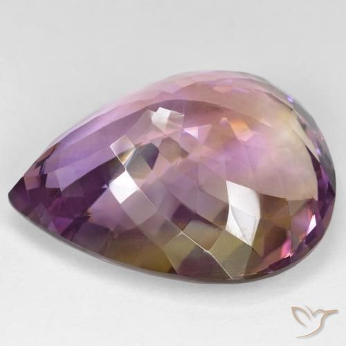 Ametrine Gemstone in 24.9 x 20.5 mm Size for Sale, Ametrine Stone in Bi-color Color