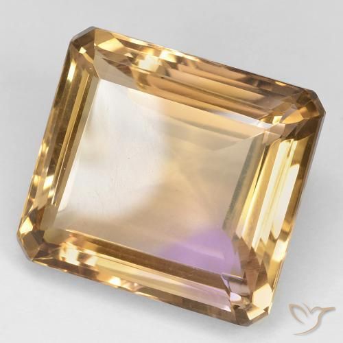 27.34 ct Bi-color Ametrine Stone, Natural Ametrine in Octagon Step Cut Shape for Sale