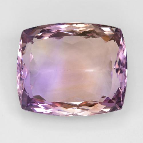 Bi-color Ametrine Gem - 21.3ct Cushion-Cut (ID: 588908)