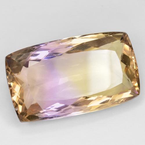 27.06 ct Bi-color Ametrine Stone, Natural Ametrine in Cushion-Cut Shape for Sale