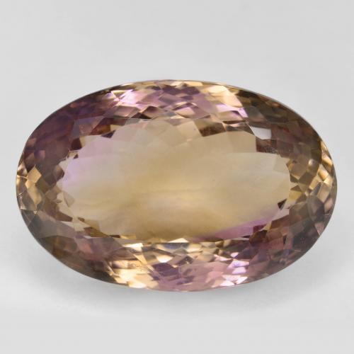 双色 紫黄晶 Gem - 30ct 椭圆形切面 (ID: 589454)