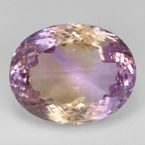 Zweifarbig Ametrin Edelstein - 36.5ct Oval facettiert (ID: 589455)