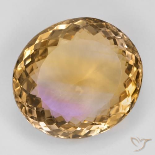 29.00 ct Bi-color Ametrine Stone, Natural Ametrine in Oval Facet Shape for Sale