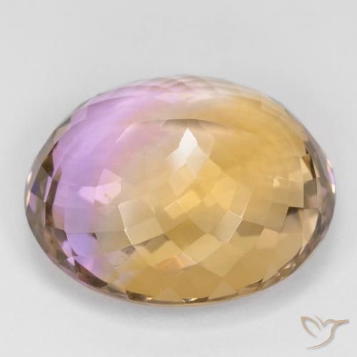 Ametrine Gemstone in 21.9 x 19.8 mm Size for Sale, Ametrine Stone in Bi-color Color