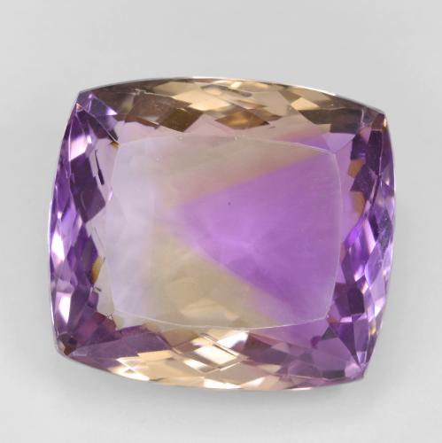 Bi-color Ametrine Gem - 26ct Cushion-Cut (ID: 589458)