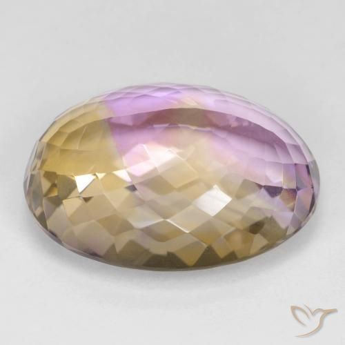Ametrine Gemstone in 21.7 x 16.6 mm Size for Sale, Ametrine Stone in Bi-color Color
