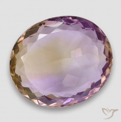 29.46 ct Bi-color Ametrine Stone, Natural Ametrine in Oval Facet Shape for Sale