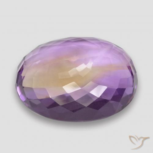 Ametrine Gemstone in 22.6 x 19.3 mm Size for Sale, Ametrine Stone in Bi-color Color