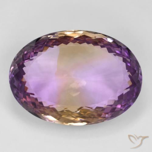 Bicolore Amétrine gemme - 41.1ct Ovale facette (ID: 589464)