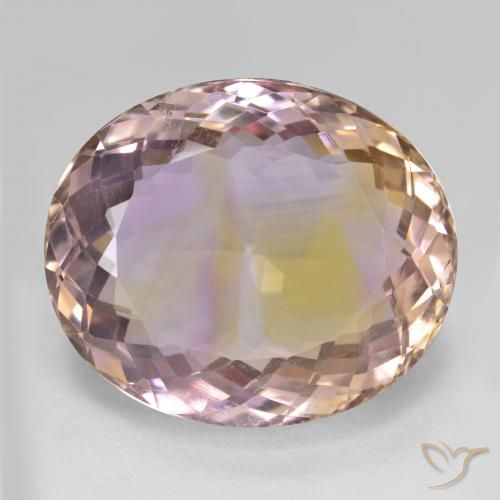 25.10 ct Bi-color Ametrine Gemstone, Ametrine Gem in Oval Facet Shape for Sale.