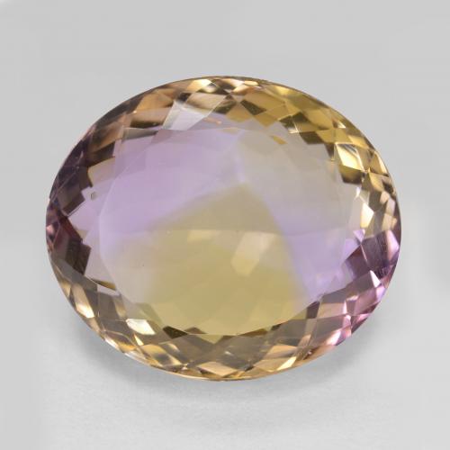 Bi-color Ametrine Gem - 18.7ct Oval Facet (ID: 590713)