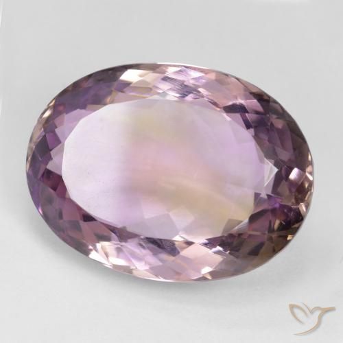 18.81 ct Bi-color Ametrine Stone, Natural Ametrine in Oval Facet Shape for Sale