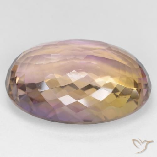 Ametrine Gemstone in 25 x 18 mm (calibrated) Size for Sale, Ametrine Stone in Bi-color Color