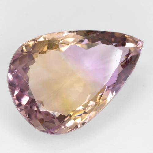 Bi-color Ametrine Gem - 20ct Pear Facet (ID: 590717)