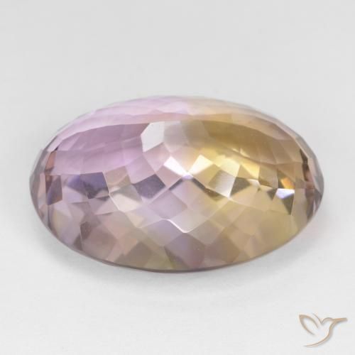 Ametrine Gemstone in 20 x 15 mm (calibrated) Size for Sale, Ametrine Stone in Bi-color Color