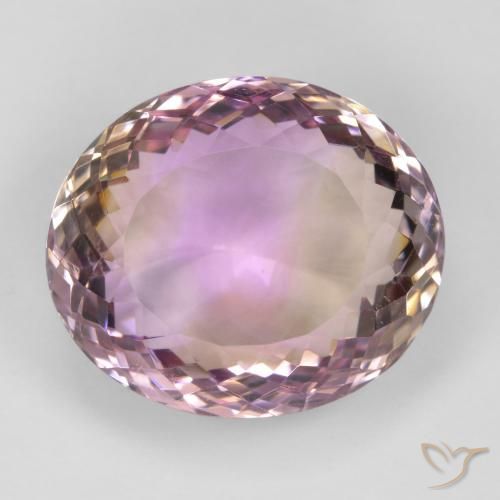 23.28ct Oval Facet Bi-color Ametrine from Brazil, Dimension 19 x 16.3mm, Natural untreated Gemstone, VVS-VS Clarity, 1 piece Ametrine in Bi-color Color, Mohs Hardness of 7 suitable for daily wear jewelry, Photo A