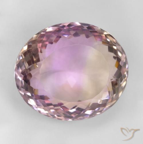 23.28 ct Bi-color Ametrine Stone, Natural Ametrine in Oval Facet Shape for Sale