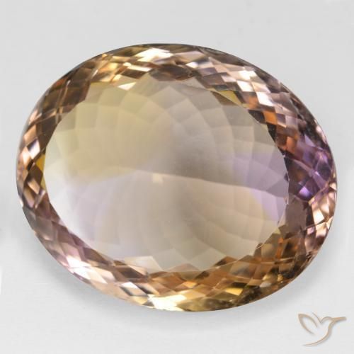 44.80 ct Bi-color Ametrine Stone, Natural Ametrine in Oval Facet Shape for Sale