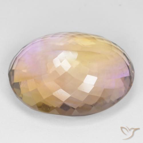 Ametrine Gemstone in 26.6 x 21.4 mm Size for Sale, Ametrine Stone in Bi-color Color