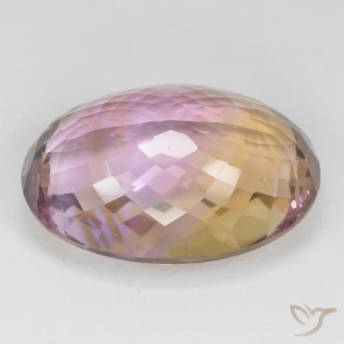 Ametrine Gemstone in 25 x 18 mm (calibrated) Size for Sale, Ametrine Stone in Bi-color Color