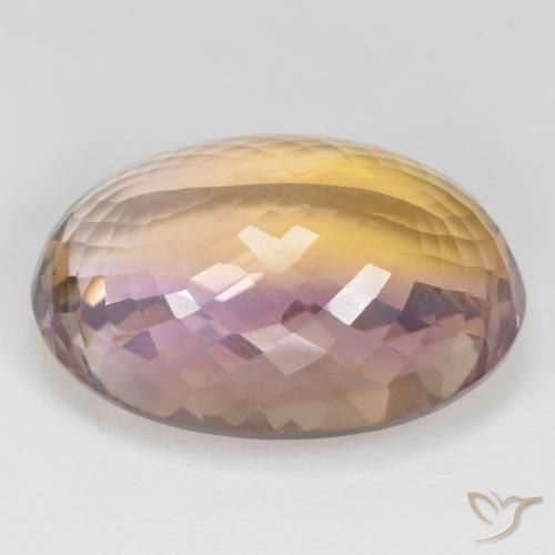 Ametrine Gemstone in 27 x 20 mm (calibrated) Size for Sale, Ametrine Stone in Bi-color Color