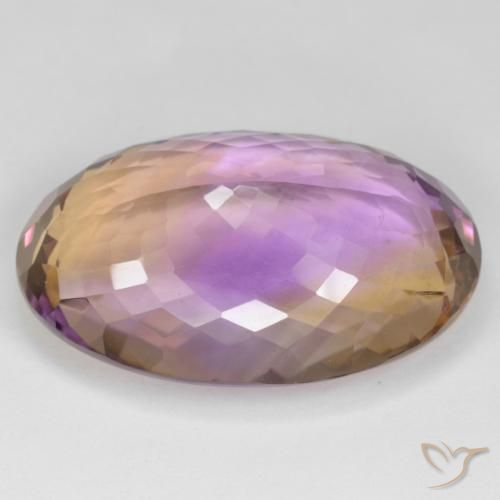 Ametrine Gemstone in 31 x 18.6 mm Size for Sale, Ametrine Stone in Bi-color Color