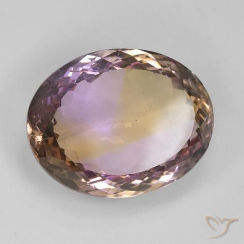 26.51 ct Bi-color Ametrine Stone, Natural Ametrine in Oval Facet Shape for Sale