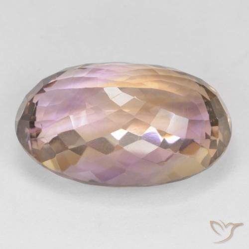 Ametrine Gemstone in 22.2 x 14.7 mm Size for Sale, Ametrine Stone in Bi-color Color