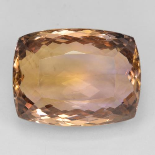 Amétrine Bicolore cushion-cut 20,2 x 15,5mm du Brésil, poids de 27,6 ct, pierre gemme naturelle Non traité de pureté vvs, 1 pièce d'amétrine, couleur : Bicolore, dureté de Mohs de 7 convient aux bijoux de tous les jours, pierre de sagesse, Photo A