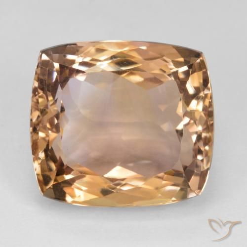 17.95ct Cushion Bi-color Ametrine from Brazil, Dimension 16 x 14.4mm, Natural untreated Gemstone, VVS Clarity, 1pc Cushion-cut Ametrine, Mohs Hardness of 7 suitable for daily wear jewelry, Photo A