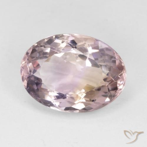 8.17 ct Bi-color Ametrine Stone, Natural Ametrine in Oval Facet Shape for Sale