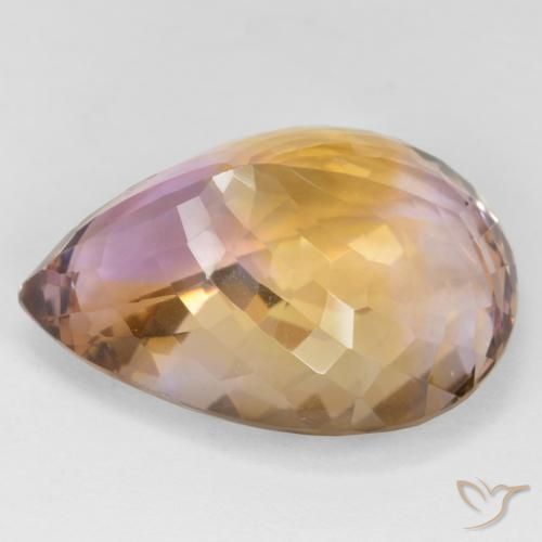 Ametrine Gemstone in 25 x 18 mm (calibrated) Size for Sale, Ametrine Stone in Bi-color Color