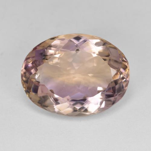 Amétrine Bicolore oval facet du Brésil, 15,2 x 11,6mm, poids de 8,09 ct, pierre gemme naturelle Non traité de pureté vvs-vs, 1 pièce d'amétrine, couleur Bicolore, dureté Mohs de 7 convient aux bijoux de tous les jours, pierre de sagesse, Photo A