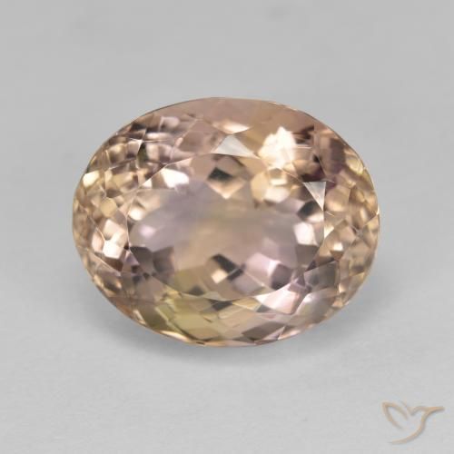 8.70 ct Bi-color Ametrine Gemstone, Ametrine Gem in Oval Facet Shape for Sale.