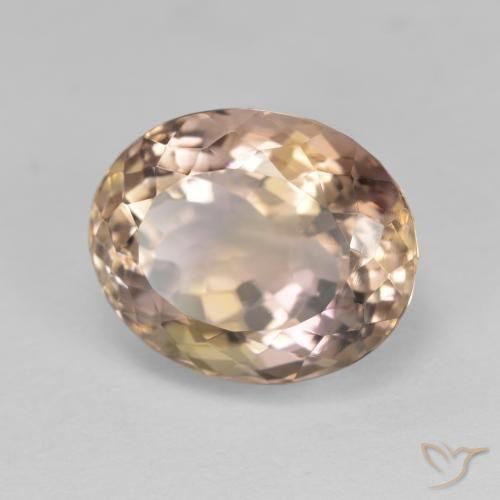 8.70 ct Bi-color Ametrine Stone, Natural Ametrine in Oval Facet Shape for Sale