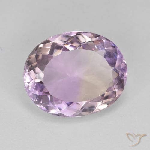 7.65 ct Bi-color Ametrine Stone, Natural Ametrine in Oval Facet Shape for Sale