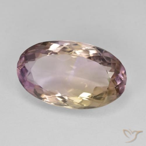 8.06 ct Bi-color Ametrine Stone, Natural Ametrine in Oval Facet Shape for Sale
