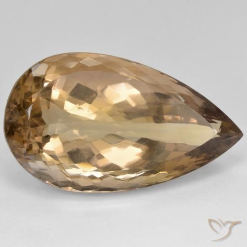39.74 ct Bi-color Ametrine Stone, Natural Ametrine in Pear Facet Shape for Sale