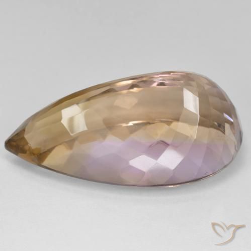 Ametrine Gemstone in 31 x 17.9 mm Size for Sale, Ametrine Stone in Bi-color Color