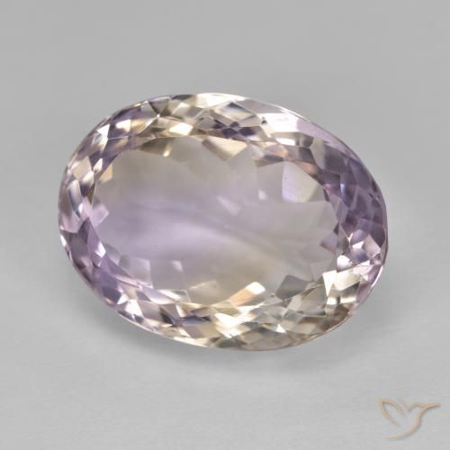 11.94 ct Bi-color Ametrine Stone, Natural Ametrine in Oval Facet Shape for Sale