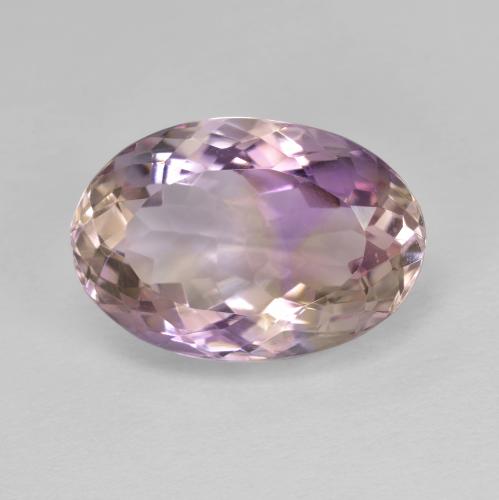 Bi-color Ametrine Gem - 7ct Oval Facet (ID: 594691)