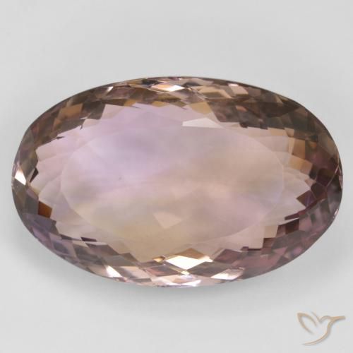 28.88 ct Bi-color Ametrine, 25.4 x 16.2 mm Oval Cut From Brazil, Photo A