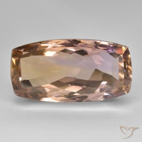 20.16 ct Bi-color Ametrine Gemstone, Ametrine Gem in Cushion-Cut Shape for Sale.
