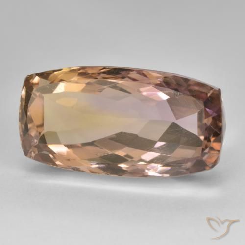 20.16 ct Bi-color Ametrine Stone, Natural Ametrine in Cushion-Cut Shape for Sale