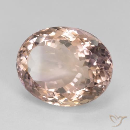 15.90 ct Bi-color Ametrine Stone, Natural Ametrine in Oval Facet Shape for Sale