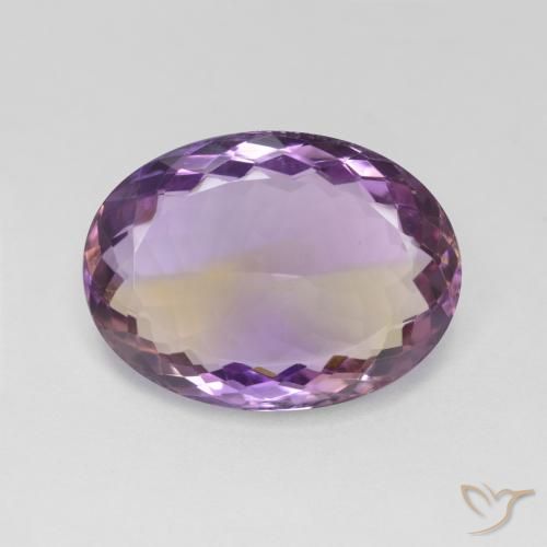 21,17ct Ovale sfaccettato bicolore Ametrine dal Brasile, Dimension 22,8 x 16,8mm, Natural non trattati Gemstone, VS Clarity, 1 piece Ametrine in Bi-Colore Color, Mohs Hardness of 7 adatto per gioielli da indossare ogni giorno, Photo A