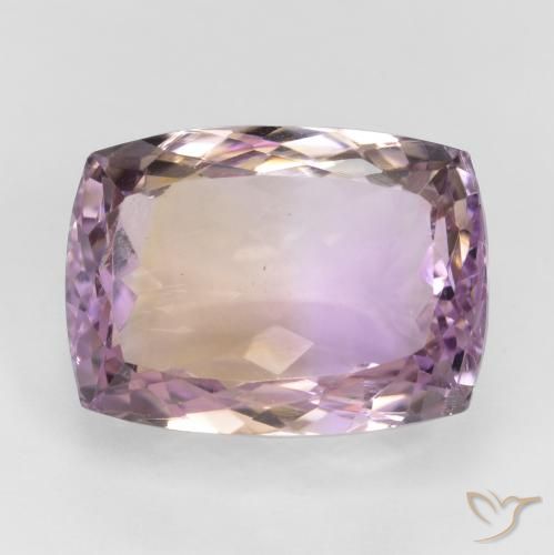 16.38 ct Bi-color Ametrine Gemstone, Ametrine Gem in Cushion-Cut Shape for Sale.