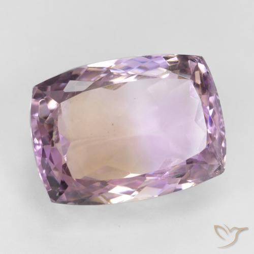 16.38 ct Bi-color Ametrine Stone, Natural Ametrine in Cushion-Cut Shape for Sale